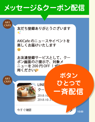 メッセージ&クーポン配信